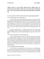 TRIỂN VỌNG VÀ GIẢI PHÁP NHẰM PHÁT TRIỂN DỊCH VỤ THANH TOÁN SỬ DỤNG THẺ TẠI CÁC NGÂN HÀNG THƯƠNG MẠI  VIỆT NAM TRONG ĐIỀU KIỆN HỘI NHẬP KINH TẾ QUỐC TẾ