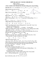 kiểm tra học kì toán 9