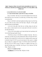 THỰC TRẠNG CÔNG TÁC KẾ TOÁN CHI PHÍ SẢN XUẤT VÀ TÍNH GIÁ THÀNH SẢN PHẨM TẠI CÔNG TY IN BA ĐÌNH