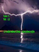 Bài soạn Bài 13: ĐIỆN NĂNG - CÔNG CỦA DÒNG ĐIỆN