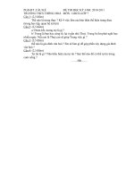 ĐỀ THI HỌC KỲ I GDCD 7 (2010-2011) CÓ ĐÁP ÁN