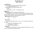 Đề + đap án toán 8 HK II