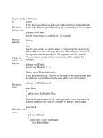 Chapter 16 Quick Reference