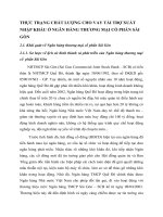 THỰC TRẠNG CHẤT LƯỢNG CHO VAY TÀI TRỢ XUẤT NHẬP KHẨU Ở NGÂN HÀNG THƯƠNG MẠI CỔ PHẦN SÀI GÒN