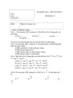 Bài giảng Bài kiểm tra 1 tiết chương I toán 9