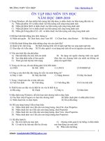 Đề cương ôn thi HKI khối 10 năm 08-09