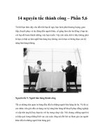 14 nguyên tắc thành công – Phần 5,6
