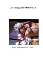 Còi xương sớm ở trẻ sơ sinh