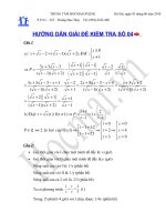 HƯỚNG DẪN GIẢI ĐỀ KIỂM TRA CĂN THỨC