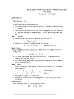 Bài giảng đề thi thử 12 nâng cao