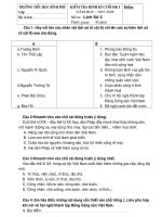 Bài soạn ĐỀ THI CUỐI KỲ I MÔN ĐỊA LÝ + LỊCH SỬ LỚP 5