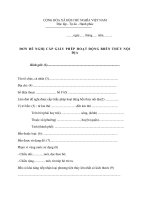 ĐƠN ĐỀ NGHỊ CẤP GIẤY PHÉP HOẠT ĐỘNG BẾN THỦY NỘI ĐỊA