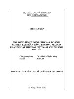 Mở rộng hoạt động cho vay doanh nghiệp tại ngân hàng thương mại cổ phần ngoại thương việt nam chi nhánh gia lai 