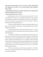 MỘT SỐ GIẢI PHÁP NHẰM NÂNG CAO CHẤT LƯỢNG THẨM ĐỊNH TÀI CHÍNH DỰ ÁN ĐẦU TƯ TẠI NGÂN HÀNG CÔNG THƯƠNG HOÀN KIẾM