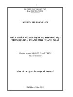 Phát triển ngành dịch vụ thương mại trên địa bàn thành phố quảng ngãi 