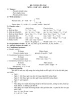 ôn tập học kỳ 1 Anh văn 9