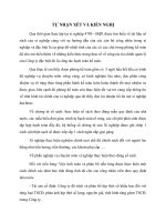 TỰ NHẬN XÉT VÀ KIẾN NGHỊ