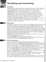 Socialising and networking