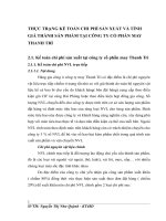 THỰC TRẠNG KẾ TOÁN CHI PHÍ SẢN XUẤT VÀ TÍNH GIÁ THÀNH SẢN PHẨM TẠI CÔNG TY CỔ PHẦN MAY THANH TRÌ