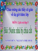 Gián án Tuần Bài Nước nhà bị chia cắt(thi GVG cấp huyện)