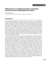 Ethical issues in withdrawing life-sustaining treatment from handicapped neonates