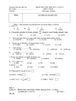 Bài soạn Kiem tra Toan Lop 5-cuoi HKI(ần 2)