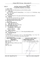 Tài liệu ĐẠI SỐ 9 - T25 - ĐƯỜNG THẲNG SONG SONG, CẮT NHAU