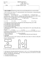 Đề kiểm tra học kỳ I năm học 2010 - 2011