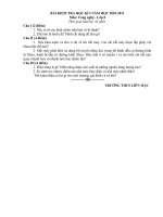 Gián án Đề KTHKI Công nghệ 8