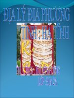 Tài liệu DỊA LÝ TĨNH HÀ TĨNH