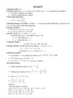 LÝ THUYẾT VÀ BÀI TẬP SỐ PHỨC