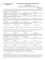 Đề thi HSG VL12 Thái Bình có ĐA