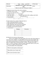 Tài liệu đề thi tiếng anh HKI