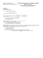 Gián án ĐỀ KT HK I TOÁN 9 CÓ DA