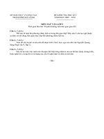 Đề và Hướng dẫn chấm kiểm tra Học kì I môn Ngữ văn lớp 9 - Năm học 2009-2010 (Đà Nẵng)