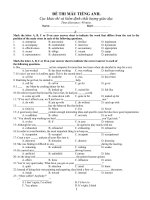 Gián án Đề thi thử Đại học môn Tiếng anh số 04