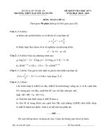 Tài liệu Đề KT HK1 Toán 12