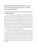 MỘT SỐ KIẾN NGHỊ NHẰM HOÀN THIỆN CÔNG TÁC KẾ TOÁN NGUYÊN LIỆU VẬT LIỆU TẠI CÔNG TY CỔ PHÀN THỰC PHẨM MINH DƯƠNG