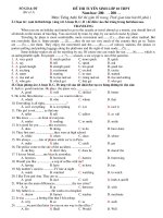 De thi mon Anh van THPT nan 2008-2009 Bac Ninh