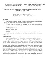 Tài liệu chương trình sơ kết học kì I