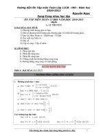 ĐỀ CƯƠNG ÔN TẬP MÔN TOÁN KHỐI 11