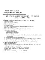 đề cương ôn tập tin 10