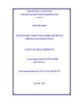 Giải pháp phát triển công nghiệp chế biến gỗ trên địa bàn tỉnh hà giang; 