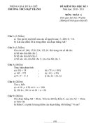 đề kiểm tra học kì I vật lý 6(2010 - 2011)