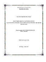 phát triển dịch vụ ngân hàng bán lẻ tại ngân hàng thương mại cổ phần ngoại thương chi nhánh quảng ngãi