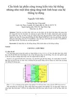 Cấu hình lại phần cứng trong kiến trúc hệ thống  nhúng như một khả năng tăng tính linh hoạt của hệ  thống tự động