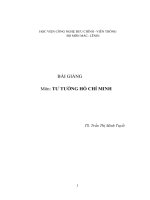 Bài giảng tư tưởng hồ chí minh TS  Trần Thị Minh Tuyết 