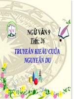 Tiết 26 - Truyện kiều - Nguyễn Du