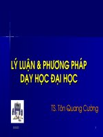 LÝ LUẬN & PPDH ĐẠI HỌC