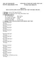 báo cáo sách thư viện